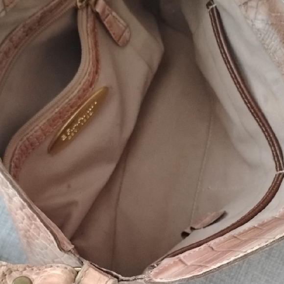 Brahmin Tan Embossed Leather Shoulder Bag - Picture 9 of 14